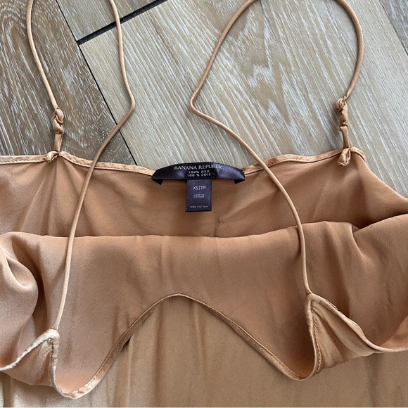 Banana Republic 100% Silk Dreamer Maxi Slip Dress in Warm Copper Gold - Picture 3 of 8